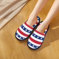 thumbnail image 4 of House Slippers for Women Men - American Patriotic Stars And Stripes Lightweight House Shoes Fuzzy Slippers, Soft Slip-On Cozy House Slippers for Woman Indoor Outdoor, 4 of 7
