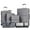 Grey, variant on Tripcomp 7-Piece Hardside Luggage Set with TSA Lock Lightweight ABS+PC Suitcase (16/20/24/28 Inch) with 360° Silent Spinner Wheels, Duffel Bag and 2 Packing Cubes (White)