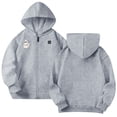 thumbnail image 4 of DJDLJWCJ Boys Heated Hood Jacket USB Charging Heated Jacket Casual Printed Winter Warm Coat Gray Size 13, 4 of 9