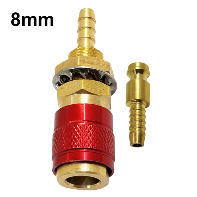 BTOER Gas & Water Quick Connector for Tube Inner Diameter 8mm with Hose Quick Connect