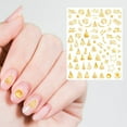 thumbnail image 3 of 6 Sheets Christmas Metallic Nail Art Decals Xmas 3D Nail Self-Adhesive Stickers Santa Claus Reindeer Snowflakes Snowmen for Women Girls Kids DIY Nail Design Manicure, 3 of 7