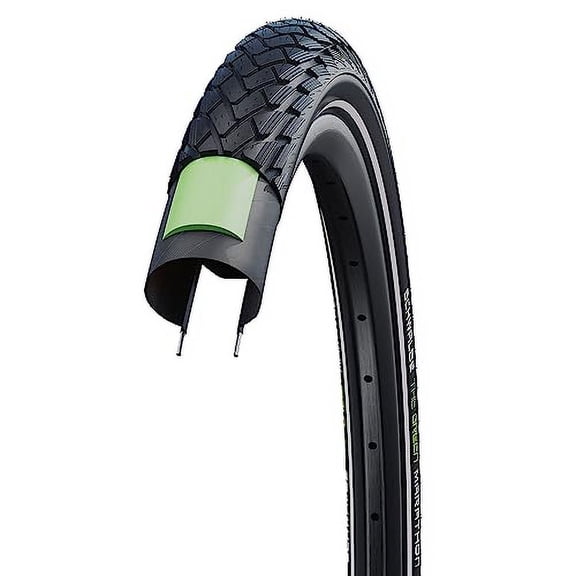 Schwalbe Green Marathon Tire - 16 x 1.75, Clincher, Wire, Black/Reflective, Performance Line, GreenGuard, TwinSkin,