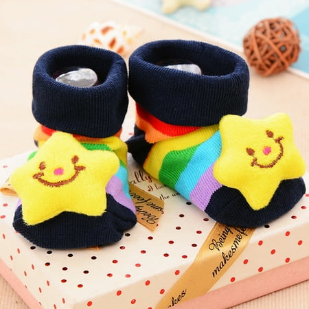 

NEGJ Boys Baby Socks Anti-Slip Stereoscopic Girls 3D Cartoon Floor Baby Shoes