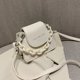 thumbnail image 3 of Bolsa Hit Color de hombro Mujer Cadena Mini Tote PU Crossbody (Blanco) Likrtyny Para Estrenar, 3 of 9