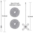 thumbnail image 4 of Ceiling Fan Pull Chain Extender, 24-inch Extra Long with Decorative Frosted Glass Bulb and Fan Cord, Fit All Standard 3mm Diameter Ceiling Fans and Light Fixtures Factory Pull, 4 of 5