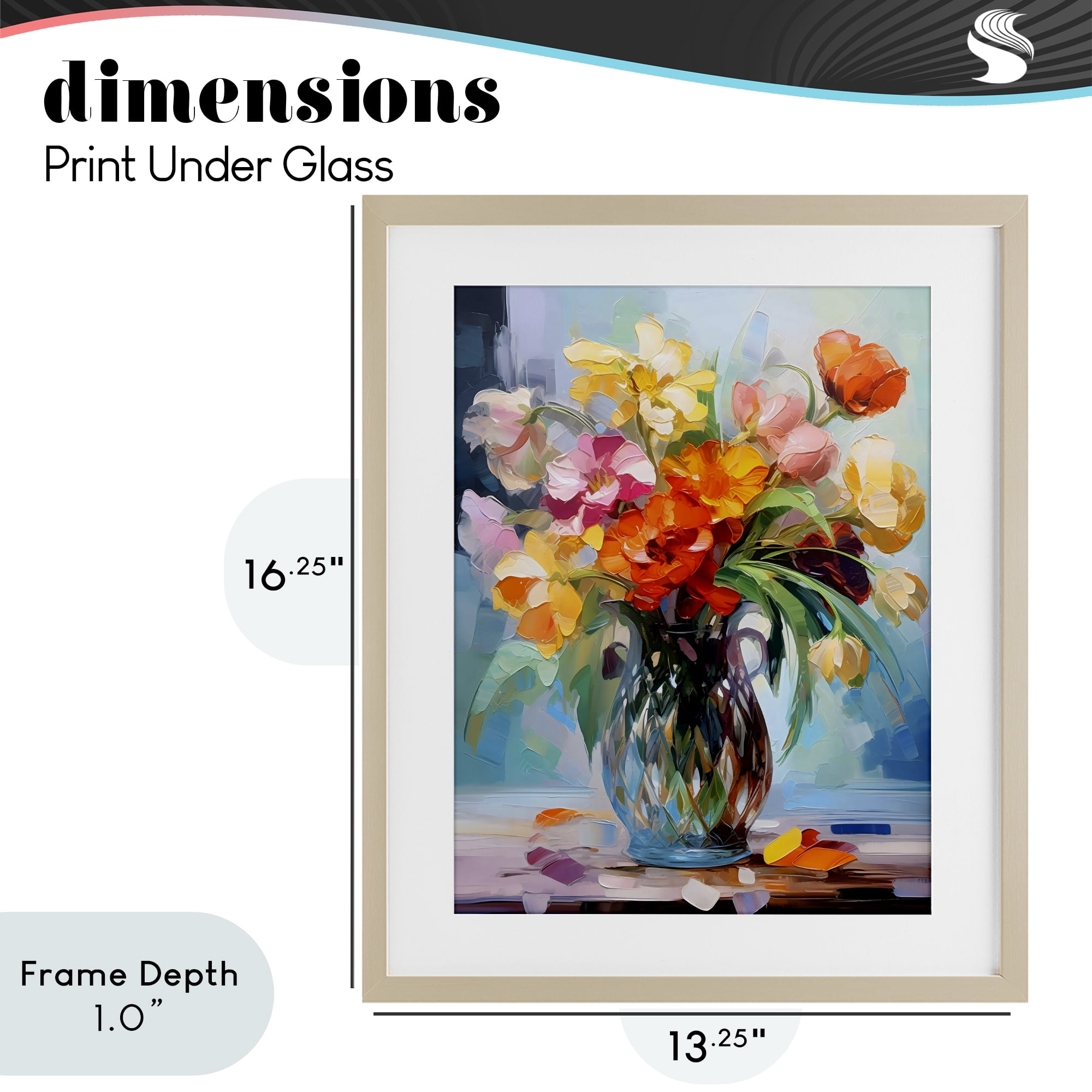 Stupell Industries Dreamy Bouquet of Vibrant Blooms Birch Framed Print Under Glass, design by Creative Studio