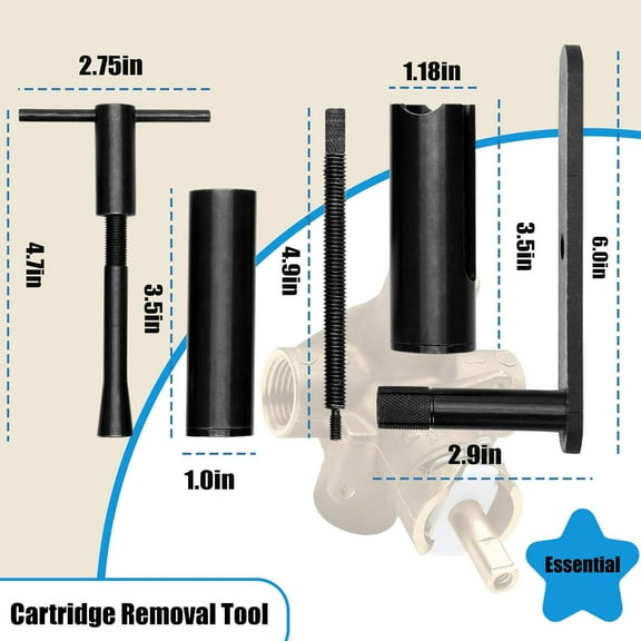 Cartridge Removal Tool Compatible with  1220, 1225, 1222 - Easy to Use Valve Puller