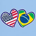 thumbnail image 3 of CafePress - USA Brazil Heart Flags T Shirt - Men's Classic Graphic T-Shirt, 3 of 4