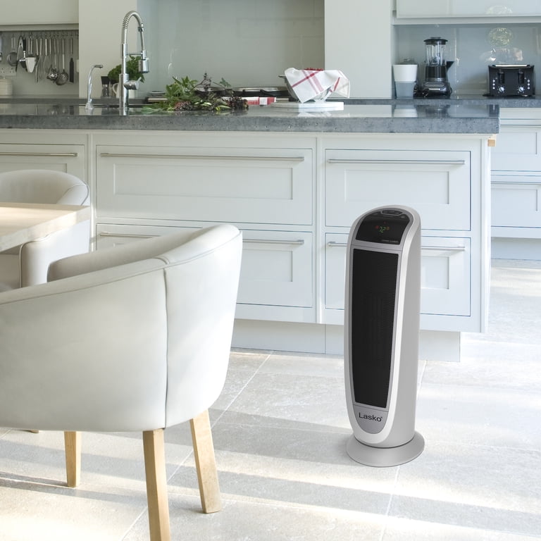 Lasko 1500W Digital Ceramic Tower Space Heater with Remote, 5165, White -  Walmart.com