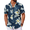 Navy - White Floral, variant on Mens Hawaiian Shirts Short Sleeve Floral Button Down Shirt Summer Cruise Shirts for Men