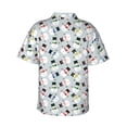 thumbnail image 3 of Daiia Colorful Hat Snowman Hawaiian Shirt for Men Gentle Cotton Regular Short Sleeve Casual-Medium, 3 of 9