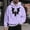 2#Purple, variant on Men's Print Pattern Hooded Sweatshirt Casual Long Sleeve Pullover With Pockets