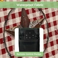thumbnail image 4 of Outdoor TV Cover 52 to 55 Inches, Country Star Sunflower Texas Star Vintage Red Plaid Waterproof and Weatherproof TV Cover with Remote Control Pocket, Flat Screen TV Cover Protector for Outside TV, 4 of 6