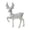 Silver Leaping, variant on Glitter Reindeer Christmas Ornament, Small Hanging Deer Decoration for Christmas Tree, Wreath, Mantel, Window and Holiday Home Decor, 4.92 x 3.15 Inch, Silver