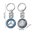 thumbnail image 2 of Peggybuy 2Pcs Car Key Ring Key Ring Logo Logo Emblem Keyring for Mercedes Benz AMG Sport, 2 of 7