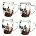 thumbnail image 6 of 4-Piece 11.83oz Double-Walled Glass Coffee Mugs - Heat Insulated Drinkware with Dried Flowers Inside, All-Season Cups for Summer & Winter (Birthday Gift), 6 of 8