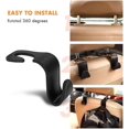 thumbnail image 2 of LLC Universal Car Backseat Handbag Holder Hooks - Set of 4, 2 of 5