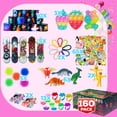 thumbnail image 3 of 160 Pcs Party Favors Fidget Toys Pack, Randomly Selected Pop Sensory Set Gifts Stickers for Kids Adults Boy Girl Stocking Stuffers Autistic Bulk Goodie Bag Filler Treasure Box Classroom Prizes School, 3 of 3