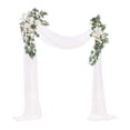 thumbnail image 3 of Kit de flores artificiales para arco de boda con arreglo floral de rosas falsas Blanco, 3 of 9