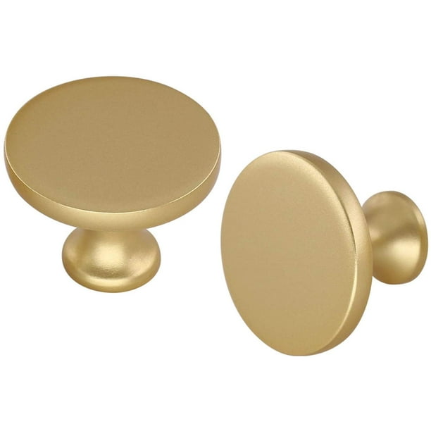 Goldenwarm Modern Knobs Brushed Gold Knobs for Drawers Zinc