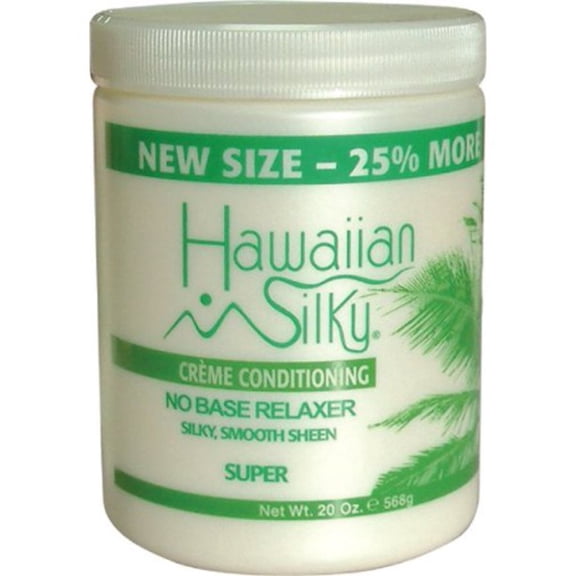 Hawaiian Silky No Base Relaxer Super, 20 fl oz Good on All Hair Types Men, Women & Kids
