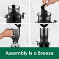thumbnail image 3 of Fretta Slow Masticating Juicer Machines with 4.25" Feed Chute, Cold Press Juicer Machines Fit Whole Fruits & Vegetables, BPA Free (Black), 3 of 8