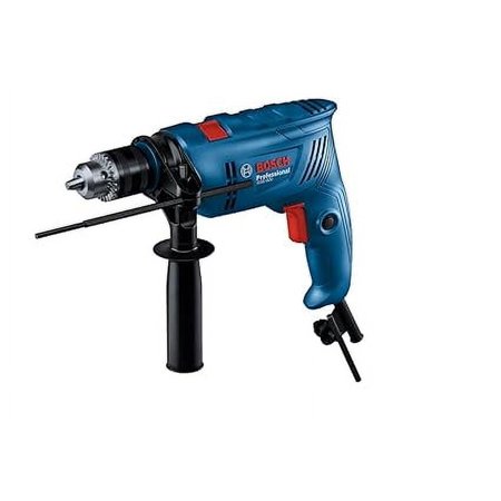 Bosch GSB 600 Corded Electric Impact Drill, 600 W, 13 mm, 1.7 kg, 3,000 rpm, 1.4 Nm, Variable Speed, Forward/Reverse Rotation, Double Insulation, Improved Carbon Brush