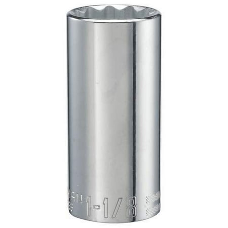 UPC: 0885911588706 | CRAFTSMAN Deep Socket  SAE  1/2-Inch Drive  1-1/8-Inch  12-Point (CMMT47533) Full Polish