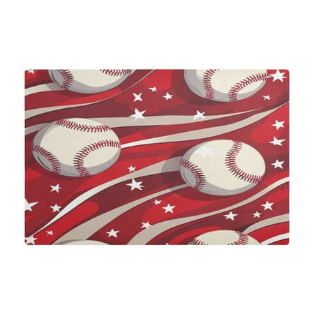 

PU Leather Kitchen Drying Mat with Silica Gel Core Coffee Bar Pad Dual-Sided Absorbent Non-Slip for Kitchen Counter Baseball Pattern