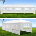 thumbnail image 3 of 10'x10'/20'/30' Outdoor Canopy Tent Heavy Duty Gazebo for Party Wedding BBQ Beach with Removable Walls (10'x30' with 8 Walls), 3 of 5