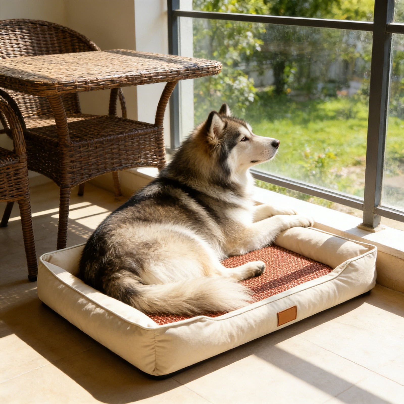 Large Pet Bed Cotton Filled Cushion Sofa Bed Removable Washable for Dogs Cats 644612cm Indoor Use