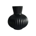 thumbnail image 2 of Plastic Mini Vase with Ribbed Striped Design, Shatterproof Modern Black or White Flower Vase for Fresh or Dried Arrangements, Small Tabletop Home Decor, 2 of 6