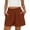 Brown, variant on High Waisted Bermuda Shorts for Women Paper Bag Waist Shorts With Exterior Pocket Adjustable Waist for Travel Vacation