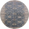 thumbnail image 1 of Ahgly Company Indoor Round Mid-Century Modern Mist Blue Oriental Area Rugs, 7' Round, 1 of 6