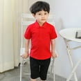 thumbnail image 6 of Esaierr Kids Baby Boys Girls Short-Sleeved T-Shirt Tees 1-10T Toddle Lapel Pullover New Solid Color Comfortable Soft T-Shirt, 6 of 8