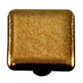thumbnail image 1 of Hot Knobs HK4003-KB Metallic Gold Square Glass Cabinet Knob - Black Post, 1 of 1