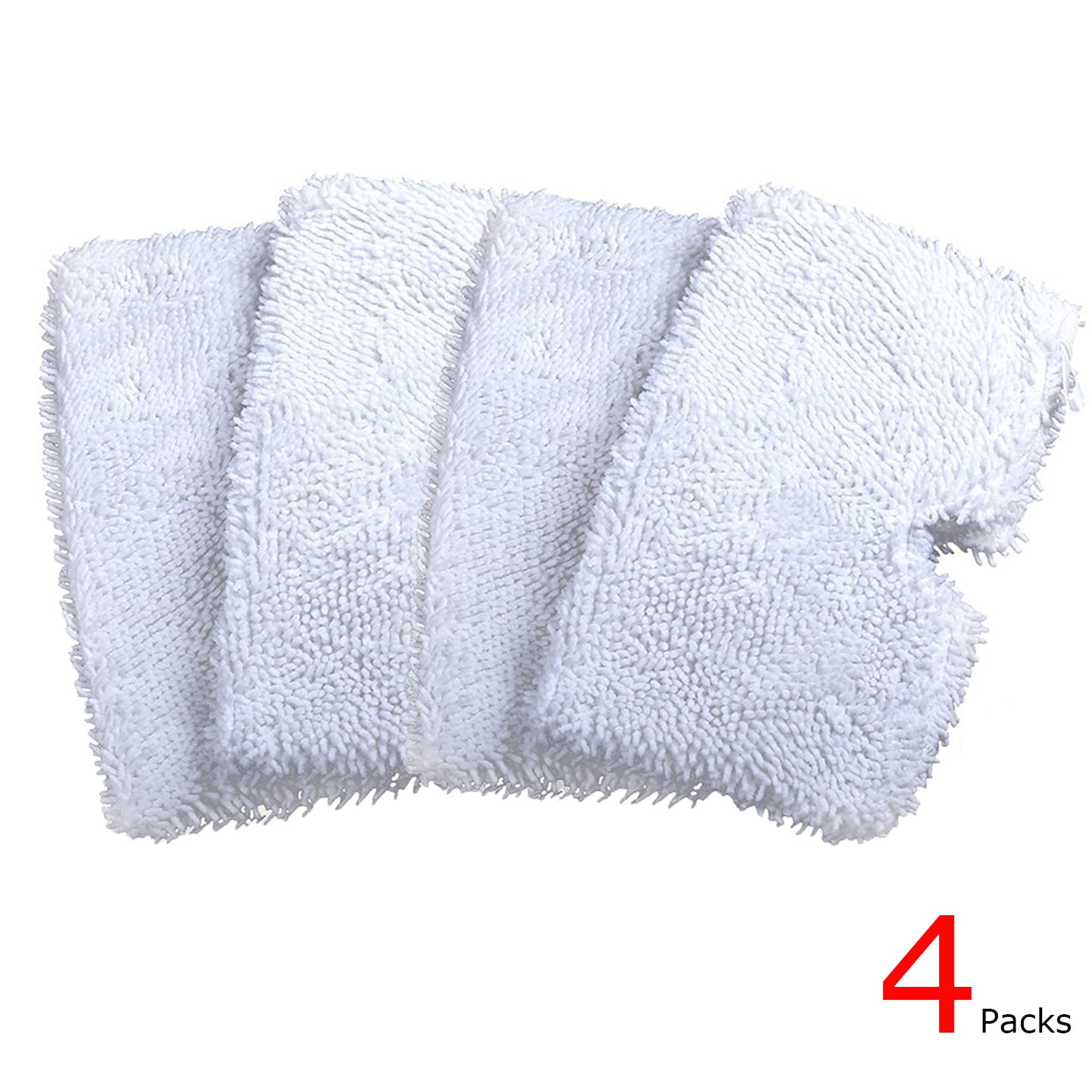 Amerteer Fushing 4Pcs Steam Mop Pads, Washable Microfiber Cleaning Steamer Replacement Pads for Shark Steam Mop S2902, S3450, S3452, S3455K, S3501, S3501SPN, S3501WM, S3550, S3601