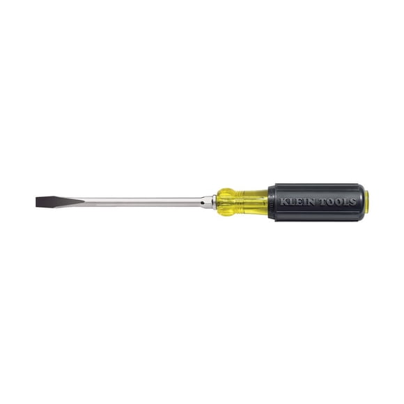 Destornillador Klein Tools 602-10 de punta plana de 3/8 pulgadas con punta trapezoidal