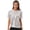 Silver, variant on Women's Shiny Metallic Short Sleeve T Shirt Slim Fit Crew Neck Party Shirts Clubwear Silver XXL