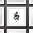 thumbnail image 3 of Gallery Pops Harry Potter - Slytherin Tattoo Art Wall Art, White Framed Version, 12" x 12", 3 of 5