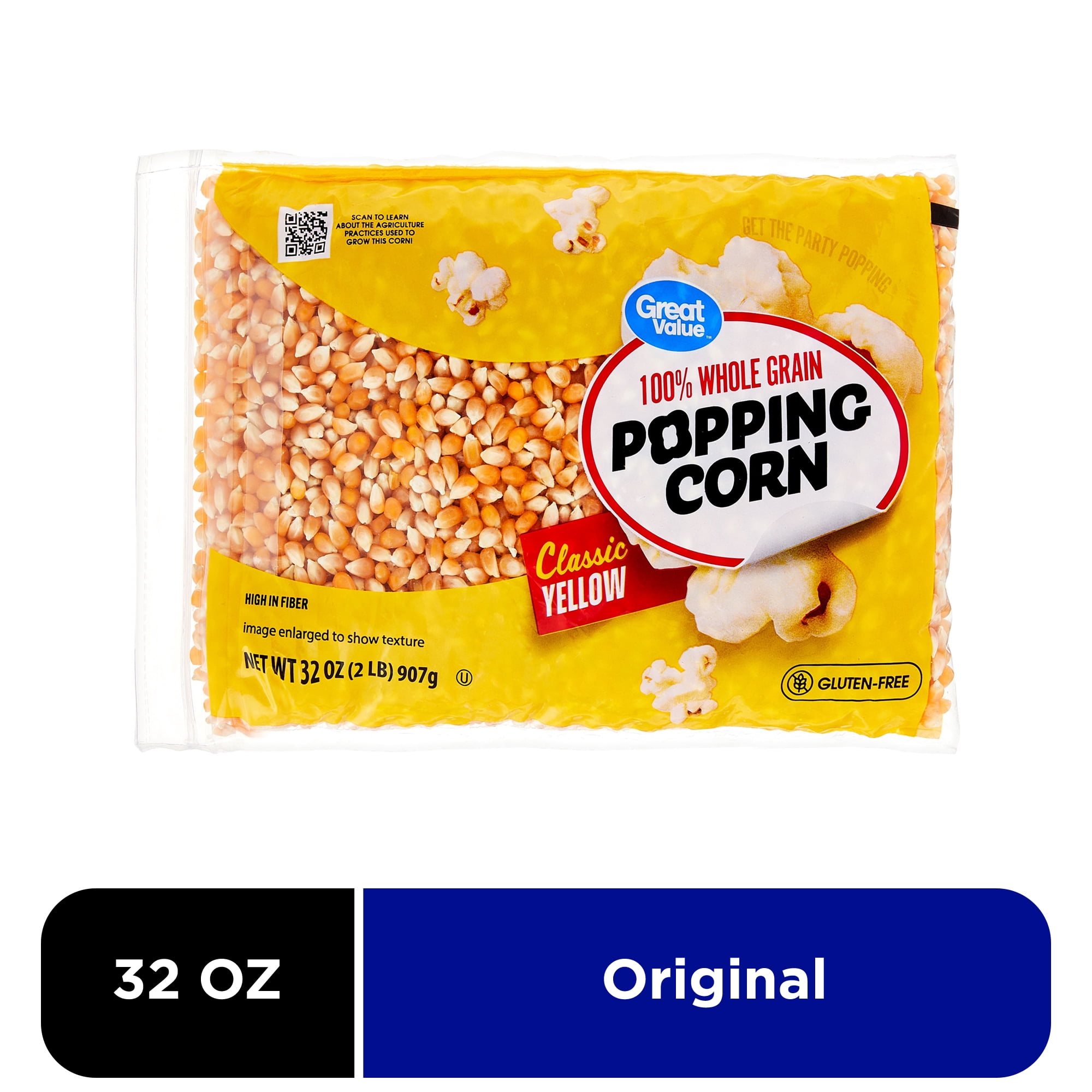 (12 pack) Great Value Yellow Popping Corn, 32 oz