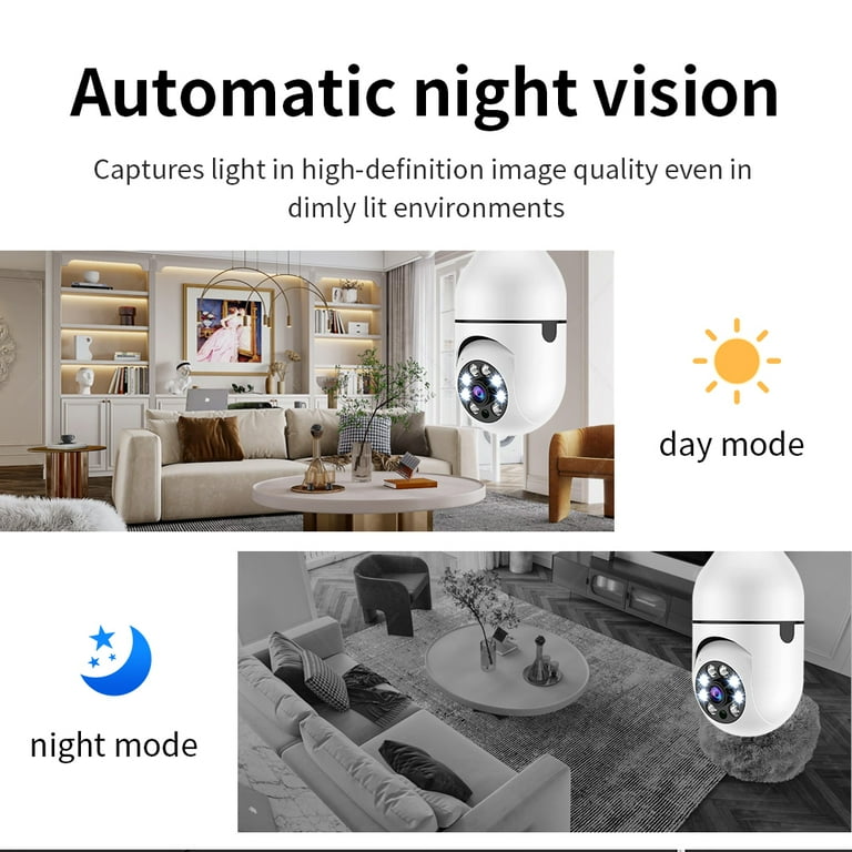 Pix Link Caméra surveillance WIFI - 1080P - ampoule - 360° + carte