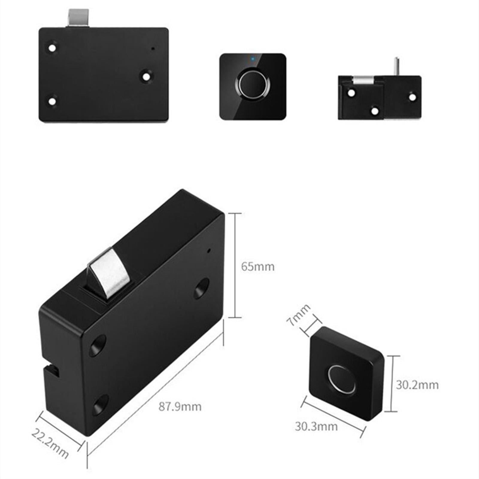 Smart Fingerprint Door Lock, Keyless USB Lock Rechargeable Cabinet Drawer Door Lock for Kictchen Bedroom Home Hotel Office