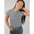 thumbnail image 2 of A Flock Of Flying Birds.  T-Shirt Women -Image by Shutterstock, Female Medium, 2 of 4