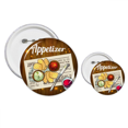 thumbnail image 1 of Aperitivo rebanada de pan vino Insignia insignia botón diseño conjunto, 1 of 3