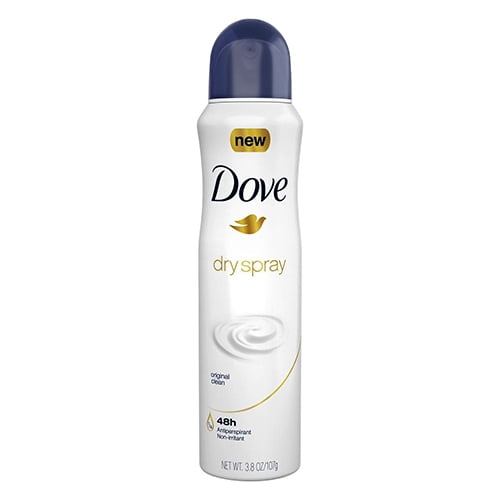 Dove Dry Spray Antiperspirant Deodorant, Original Clean, 3.8 Oz, 3 Pack