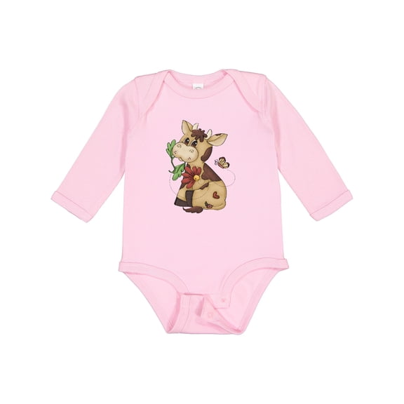 Inktastic Corky Cow Boys Long Sleeve Baby Bodysuit