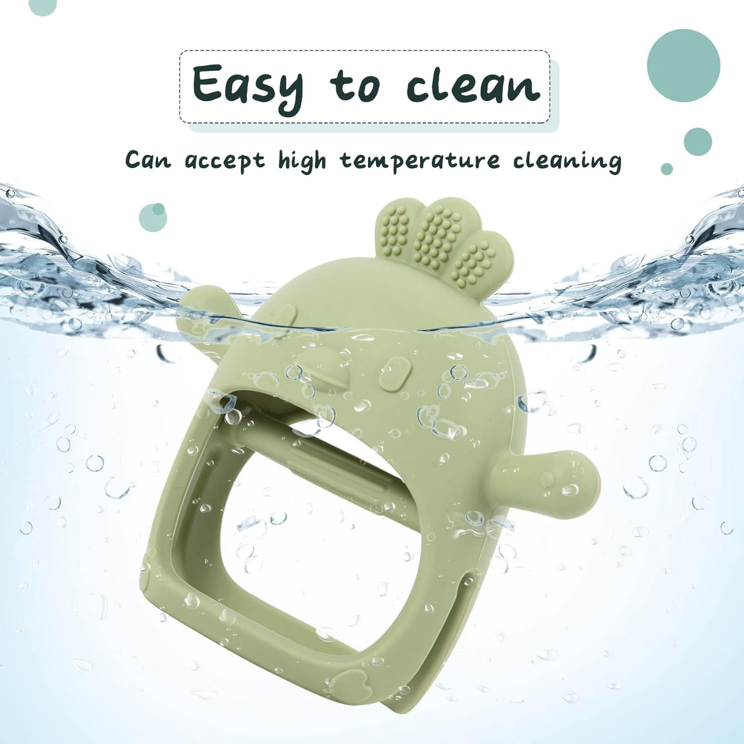 Baby Teething Toys, Cute Chick Silicone Teether for Infants 3+ Months, Food-Grade Silicone Hand Grip Chew Toy, BPA Free