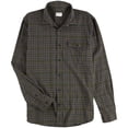 thumbnail image 1 of Frank & Oak Mens Plaid Kapok Flannel Button Up Shirt, Brown, Medium, 1 of 2