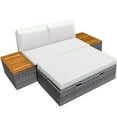 thumbnail image 2 of Homall Powder-Coated Alloy Steel Outdoor Daybed with Storage, White / Gray / Dark Blue, 2 of 8
